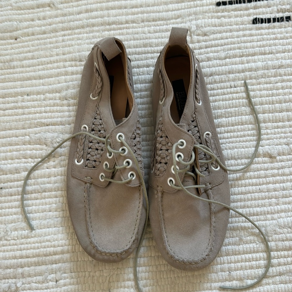 Gray suede shoes
